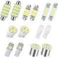 thumbnail image 1 of TRAHOO-14PCS Dome Light LED Car Bulb Kit Set, 6500K Bright T10 31 mm 42 mm Festoon Bulbs, Interior Replacement Bulbs for Auto Map Door Courtesy Trunk License Plate Light, Universal Fit (Style C), 1 of 4
