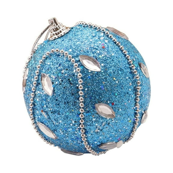 Tkrady Christmas Ornaments-Christmas Rhinestone Glitter Baubles Ball Xmas Tree Ornament Decoration 8CM