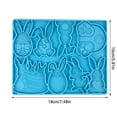 thumbnail image 3 of DIY Resurrection Rabbit Rabbit Epoxy Cartoon Cartoon Cartoon Table Table Decoration Wall Hanging Silicon Glamot Hexagon Molds for Resin Casting, 3 of 4