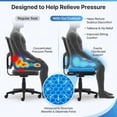 thumbnail image 4 of Extra thick large pure gel seat cushion, suitable for long sitting, breathable comfortable back cushion, relieves sciatica, tailbone & hip pain, washable portable cushion suitable for office chairs,, 4 of 4