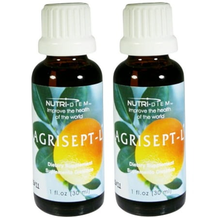 Nutri-Diem Agrisept-L Antioxidant 30ml (1 oz) 2 bottles for molds, yeast, influenza virus, bacteria, and