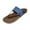 Blue, variant on Lilgiuy Women Sandals Summer Cool Shoes Beach Shoes Flat Heel Roman Style Pinch Sandals