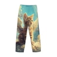 thumbnail image 3 of Lsque Sunshine Cloud Cute Cat Print Men's Pajama Pants, Lounge Pant - Comfortable Home Wear,Elastic Waistband, Stylish Design-Small, 3 of 9