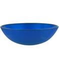 thumbnail image 2 of Novatto TIG-S132 Verdazzurro Fluorescent Blue Foil Painted Glass Vessel Bath Sink, 16.5-Inch Diameter, 2 of 4