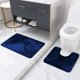 thumbnail image 4 of Juego de alfombras de baño con patrón de hojas, alfombrillas absorbentes de agua antideslizantes de 2 piezas para baño, cocina, dormitorio, sala de estar, 40x50cm y 50x80cm, poliéster moderno con, 4 of 7