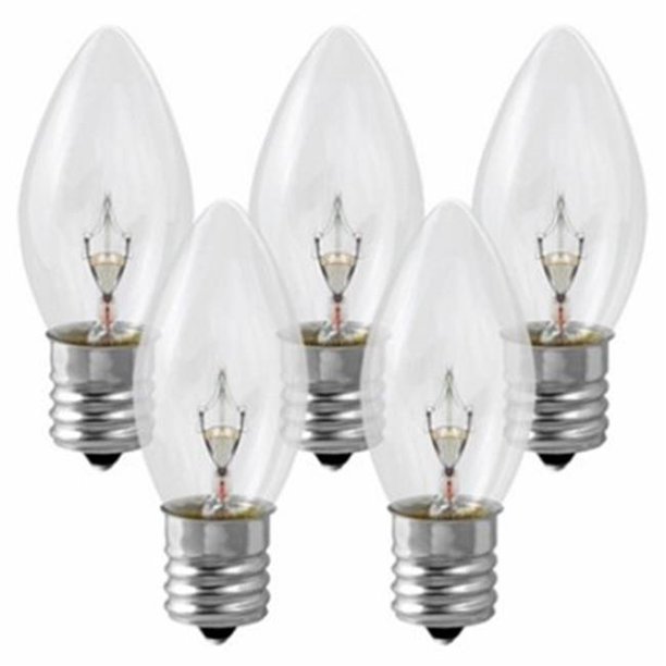 Holiday Bright Lights 209119 130V 7W Clear C9 Incandescent Commercial Grade Bulb, Pack of 25