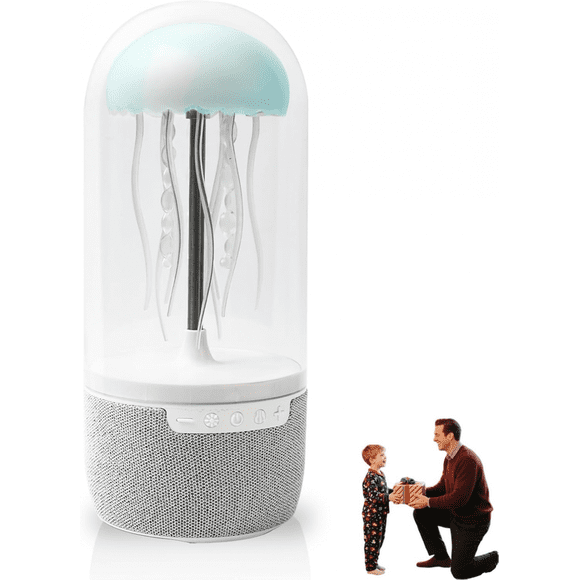 Jellyfish Lamp Bluetooth Speaker Jellyfish Lamp Aquarium 9 Color Changing LED Stereo Surround Sound Long Lasting Battery Life Creative Gift