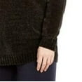 thumbnail image 3 of Karen Scott Women's Plus Size Chenille Split Neck Pullover Black Size 2X, 3 of 3
