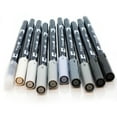 thumbnail image 6 of Tombow 56171 Dual Brush Pen Art Markers, Grayscale, 10-Pack, 6 of 8