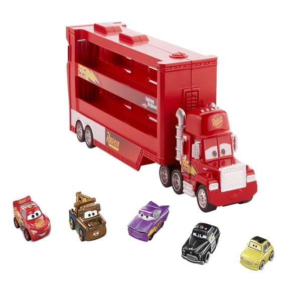 Vehículo de Juguete Mattel Cars de Disney y Pixar Paquete de Mini Mack con 5 Mini Corredores