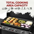 thumbnail image 3 of Royal Gourmet PD4001 30-Inch 4-Burner Gas Griddle with Hood, Tabletop Gas Griddle with Removable Standing Cart, Free-Standing Cart with Side Shelves and Hooks, 3 of 12