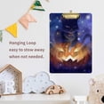 thumbnail image 5 of FMSHPON Halloween Pumpkin Cat Purple Magic Clipboard Hardboard Wood Nursing Clip Board and Pull for Standard A4 Letter 13x9 inches, 5 of 5