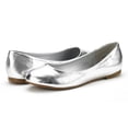 thumbnail image 2 of DREAM PAIRS Women's Sole-Simple Ballerina Walking Flats Shoes SOLE-SIMPLE SILVER/PU Size 11, 2 of 4