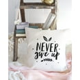 thumbnail image 3 of Never Give Up Baby Cotton Canvas Pillow Cover, 3 of 3
