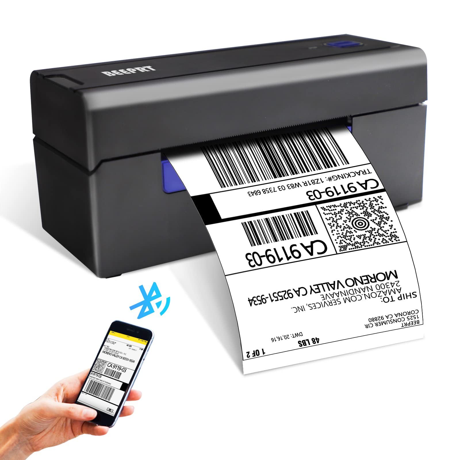 Bluetooth Shipping Label Printer 4x6 Wireless Label Printer for Shipping  Packages, Thermal Label Printer Compatible with Shopify Ebey Amazon Etsy  FedEx UPS USPS Small Business Home 72pcs/min