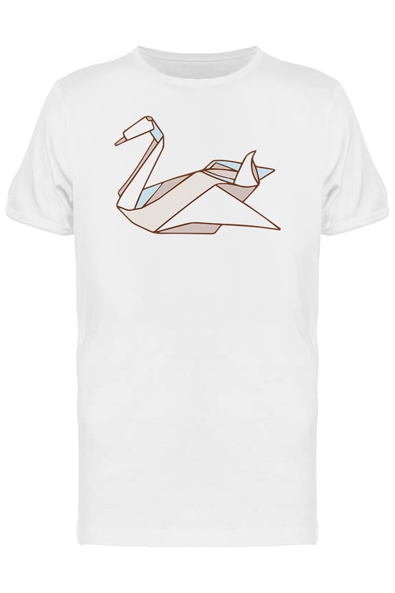 Origami Bird Swan T-Shirt Men -Image by Shutterstock, Male Medium