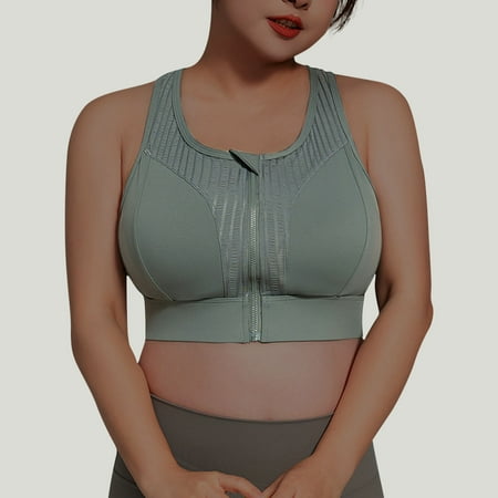 LLYWEY No Wire Push up Bra on Sale Wirefree Bras Women Ladies Longline Bra Style-782 Women s Plus Multiway Bra Feature Adult Female Bralette Sports Bras Green-1 36B