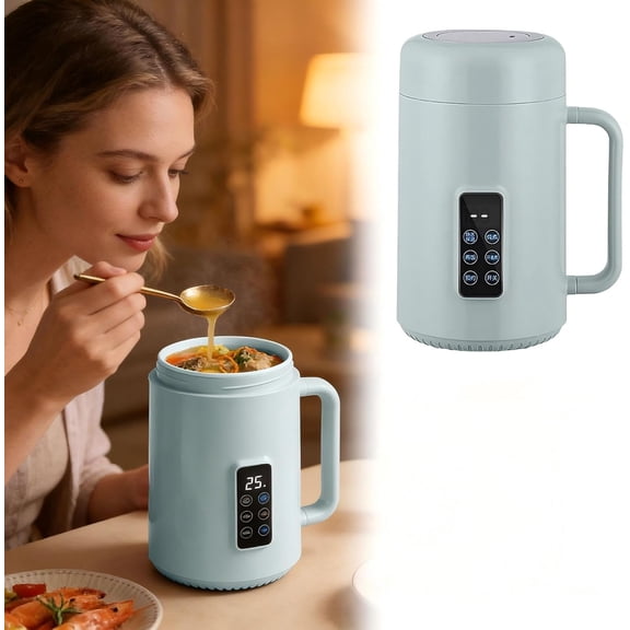 Electric Stew Pot Kettle Slow Cooker 1l Large Capacity Multi-functional Rice Cooker Portable Electric Kettle for Travel Dormitory 500W Food Steamer Noodles Pasta Heater Hotpot(Q)