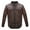 Distressed Brown, variant on Men's Motorcycle Biker Riding Leather Shirt Mens Light Weight Leather Shirt For Summer Riding Black