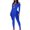 Blue, variant on TAIAOJING Women's Casual Sleeveless Jumpsuits Long Sleeve See Through Jumpsuit Leopard Print Pearl Button Off Shoulder Jumpsuit