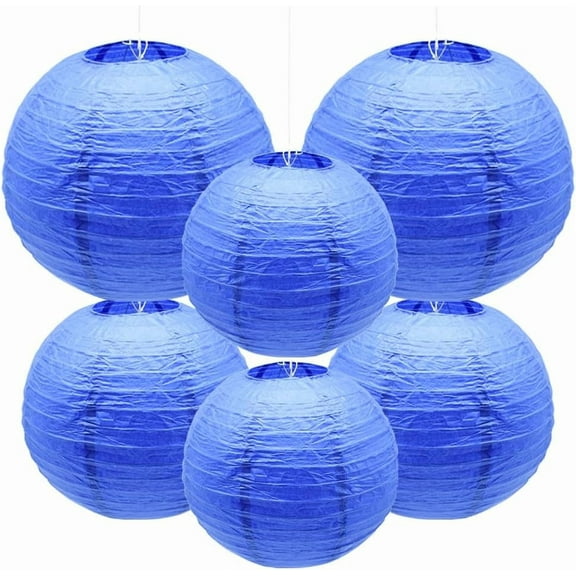 6 Pcs ( 8”10” 12”) Paper Lanterns Decorative Round Paper Lantern Hanging Paper Lanterns for Party, Classroom, Wedding, Halloween,Christmas,Home Decoration
