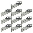 thumbnail image 1 of 10pcs Stainless Steel Angle Code Corner Braces Trapezoid Angle Shelf Brackets, 1 of 8