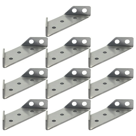 

10pcs Stainless Steel Angle Code Corner Braces Trapezoid Angle Shelf Brackets