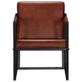 thumbnail image 3 of vidaXL Armchair Accent Single Sofa Chair for Living Room Office Real Leather, 3 of 25