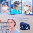 thumbnail image 3 of Paquete De 4 Gorros De Trabajo Para Enfermera, Servicio Prolongado, Color Puro, Botón Pulido Opaco, Gorros De Trabajo Multifuncionales Unisex, Uniformes De Trabajo Monstrate AP008643-23, 3 of 5