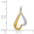 thumbnail image 2 of 14k Two Tone Gold Slide Necklace Charm Pendant Omega, 2 of 6