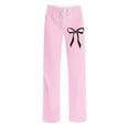 thumbnail image 5 of Stamzod Womens Pajama Pants Summer Cute Print Loose Sleep Pants Sleepwear Soft Casual Pajamas for Women Pink XXXXL, 5 of 6