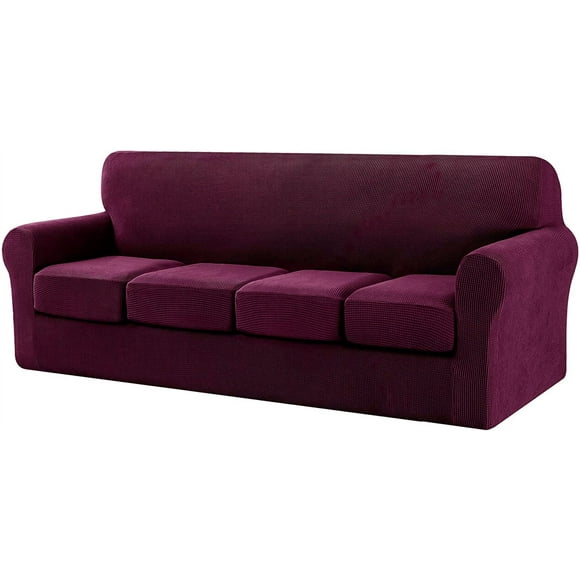 CHUN YI Sofa Cover with Separate Cushion Slipcover Stretch Checks