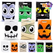 Joyfy 72 Pcs Halloween Treat Bags with Handles, Goodie Bags for Kids, Exchange Classroom Gift Bags for Halloween Party Favors Decorations Supplies