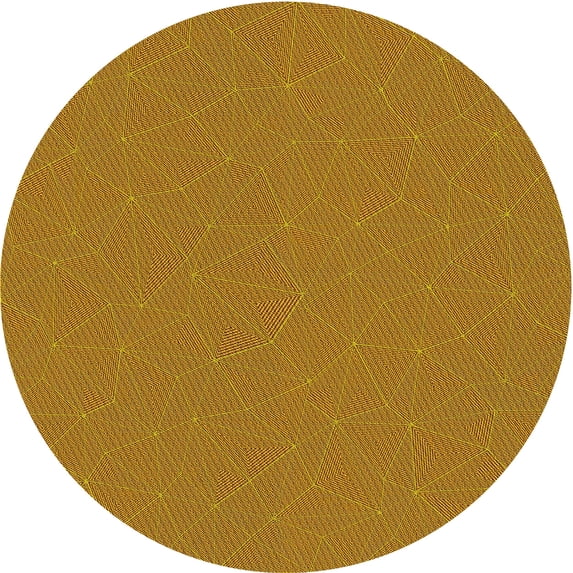 Ahgly Company Indoor Round Patterned Mahogany Brown Area Rugs, 3' Round