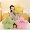 thumbnail image 4 of Star Plush Pillow, Soft Yellow Star - Shaped Plush Toy, Comfortable Bedside Cushion With Cute Face Design, For Teens S Bedroom, Living Room, Office Decor, Nap, Reading, 4 of 7