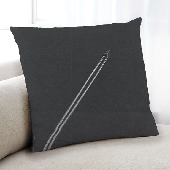 Ahgly Company Transportation Airplane Indoor Throw Pillow, 18 inch by 18 inch