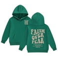 thumbnail image 3 of Aihuaihua Faith Over Fear Hoodies for Kid Long Sleeve Pullover Sweatshirt with Pocket Letter Print Fall Winter Fasion Clothes Jesus Hoodie for Toddler Boys and Girls, 3 of 5