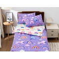 thumbnail image 2 of NTBED 4pcs Kids Comforter Sets Zipper Bedding Set for Girls,Twin Kid Bedding Set Rainbow Flower Comforter for Kid,All in one Zipper Bedding, 2 of 7