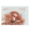 thumbnail image 1 of Flamingo Cutting Board, Flamingo Bird with Feather Nature Art Work Watercolor Paint Effect Print, Decorative Tempered Glass Cutting and Serving Board, Large Size, Orange White, by Ambesonne, 1 of 1