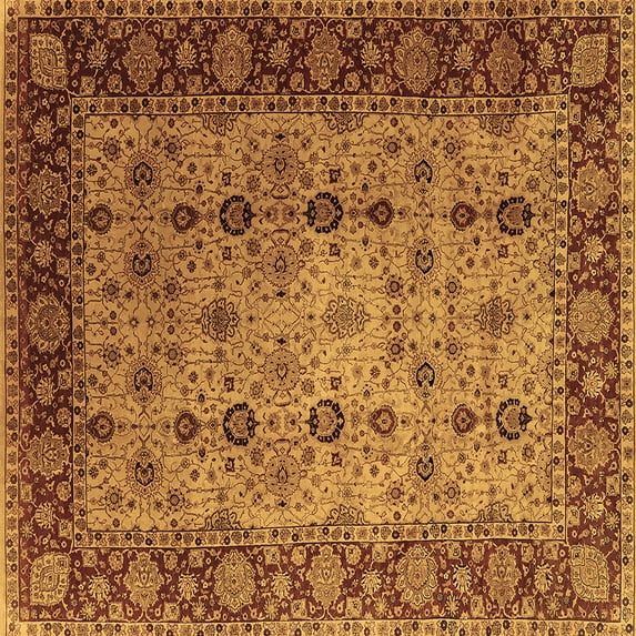 Ahgly Company Indoor Square Oriental Brown Traditional Area Rugs, 3' Square