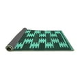 thumbnail image 2 of Ahgly Company Indoor Square Abstract Turquoise Blue Contemporary Area Rugs, 4' Square, 2 of 4