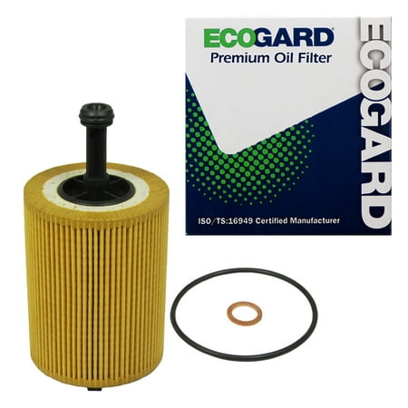 ECOGARD X8113 Cartridge Engine Oil Filter for Conventional Oil - Premium Replacement Fits Volkswagen Jetta, Golf, Passat, EuroVan, Beetle, R32, CC, Eos, Passat CC / Audi A3, TT Quattro, A3 (Best Oil For Audi Tt)