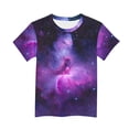 thumbnail image 5 of ITSAME Boys T-Shirts, Starry Sky Galaxy Print Crewneck Lightweight Summer Stylish Loose Tees Multicolor 7-8T, 5 of 5