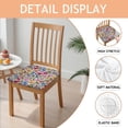 thumbnail image 2 of Pioneer Flower Floral Print Pattern Seat Covers for Dining Room Chairs Set Of 4,Stretch Printed Washable Chair Seat Cover with Elastic Ties and Button,Removable Waterproof Couch Cushion Covers, 2 of 6