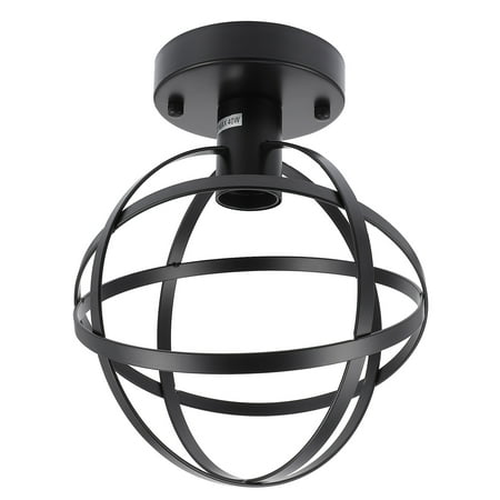 

Light Ceiling Globe Flush Mount Pendant Semi Fixtures Close Spherical Lamp Rustic Hanging Cage