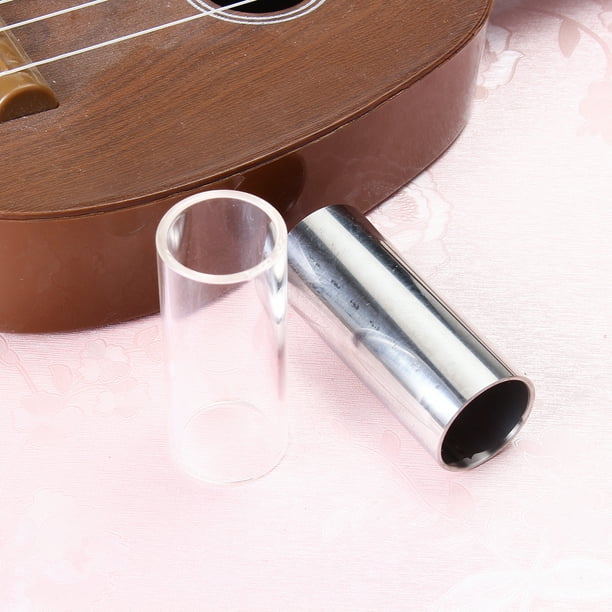 Musical Instrument Electric Guitar Slides 6cm Glass +Steel Finger Tube ...