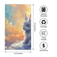 thumbnail image 2 of Pofeuu Sunshine Colorful Cloud Rabbit Print Hand Towel 27.5" x 16" Soft Absorbent Towel for Bathroom SPA Gym Hotel, 2 of 6