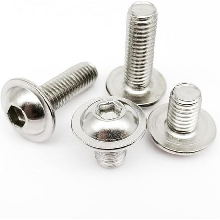 

LHXM2 M2.5 M3 M4 M5 M6 M8 M10 ISO7380.2 304 A2 Stainless Steel Hex Hexagon Socket Round Button Head with Washer Collar Bolt Screw (Color : 80mm Size : 1pc M8)-0810