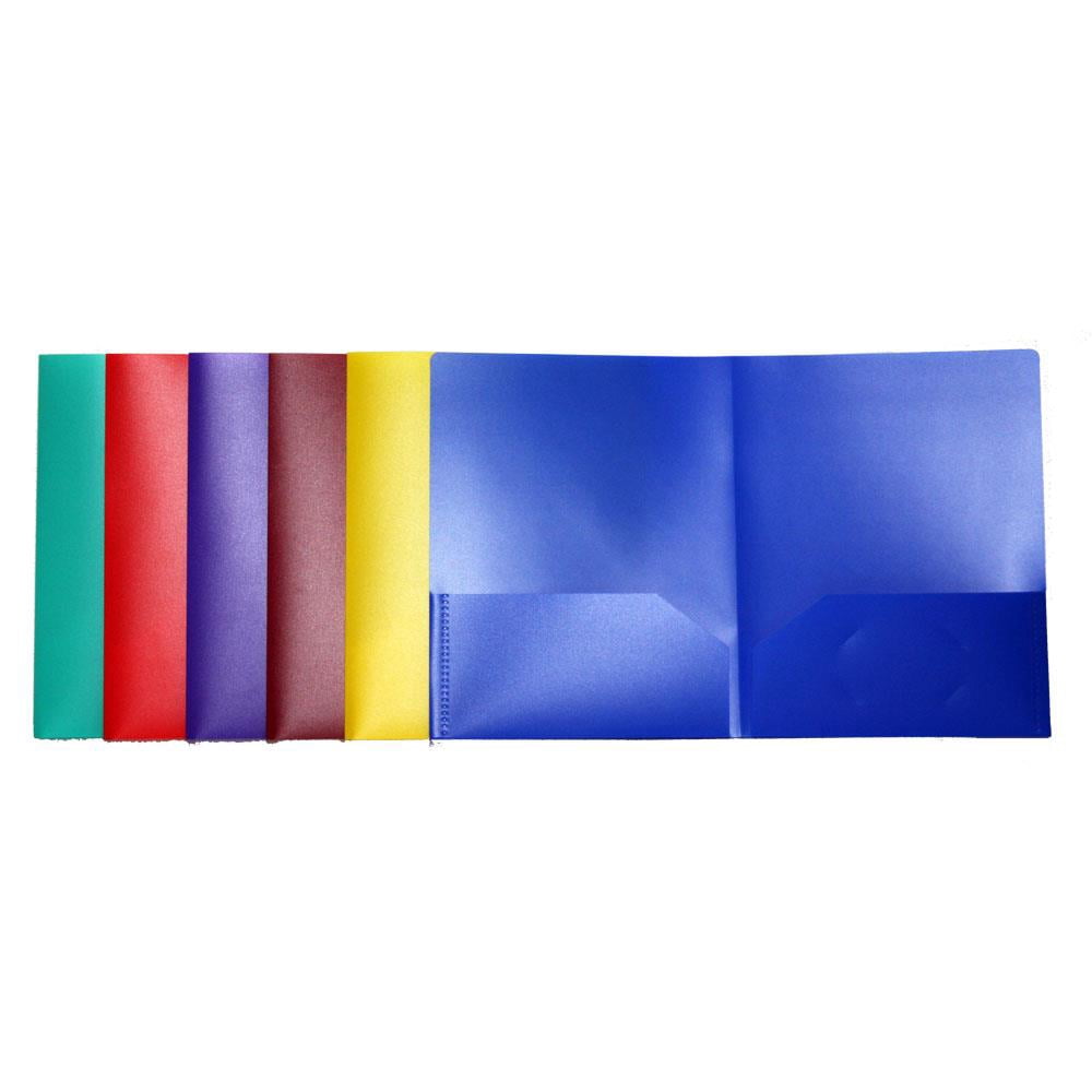 Lightahead LAE3102R2 Two Pocket Portfolio Plastic Folder