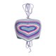thumbnail image 1 of Lucakuins - Camisola corta con cuello halter para mujer, sin mangas, sin espalda, con estampado de corazón, dobladillo de pañuelo, camisola de ganchillo Lucakuins S-L, 1 of 8